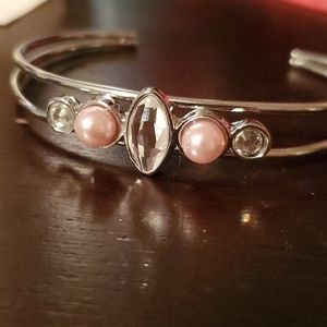 Free with purchase! Pink pearl cuff bracelet